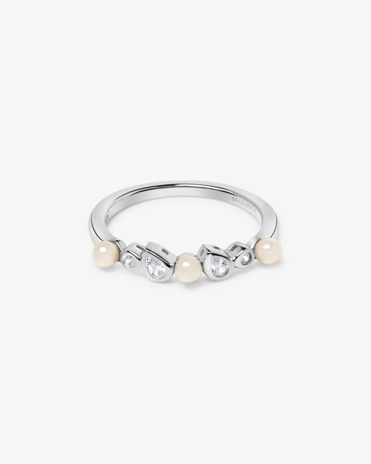 Silver shiny band ring Nova
