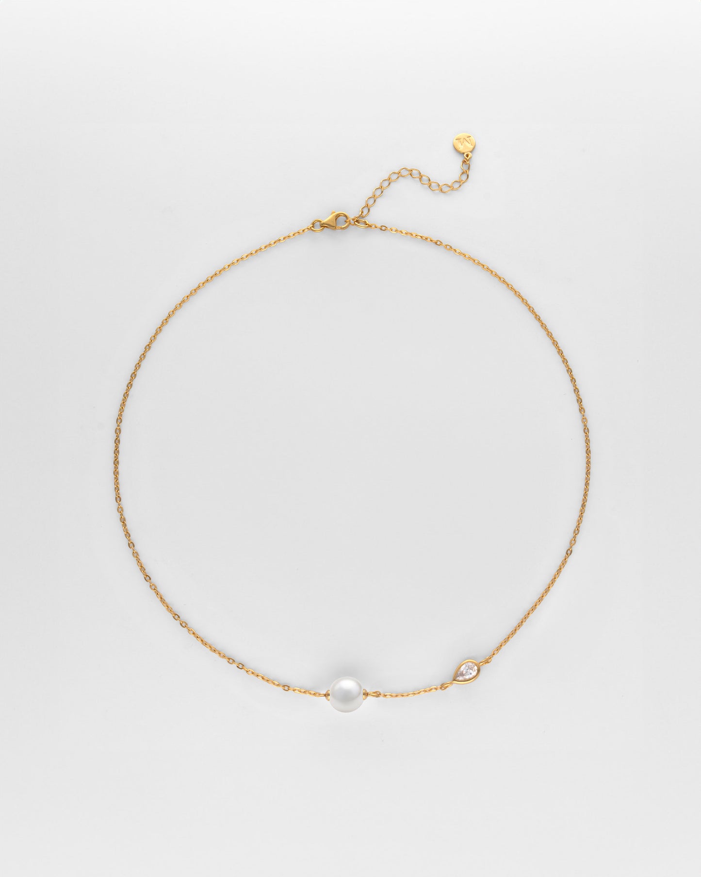 Gargantilla Circonita y Perla 9mm Nova