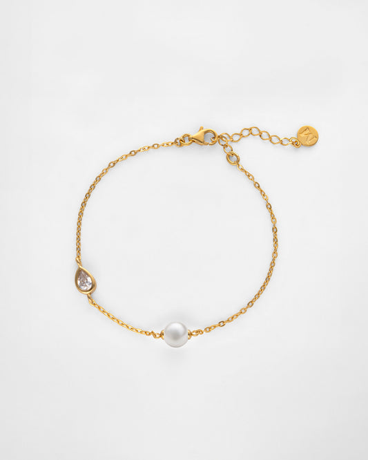 Pulsera Circonita y Perla 7mm Nova