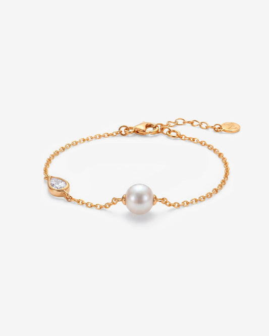 Bracelet Zirconia and Pearl 7mm Nova 
