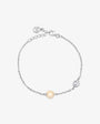 Armband aus Sterlingsilber mit zentraler Perle und Zirkonia Nova