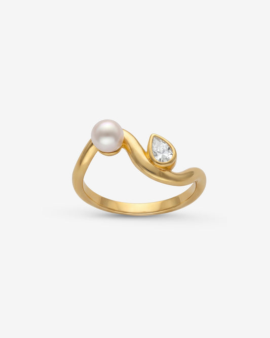 Ring S Harmony zirconia and pearl Nova 