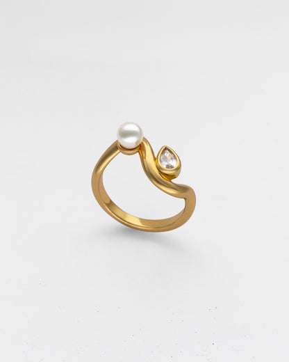 Anillo S Harmony Circonita y Perla Nova