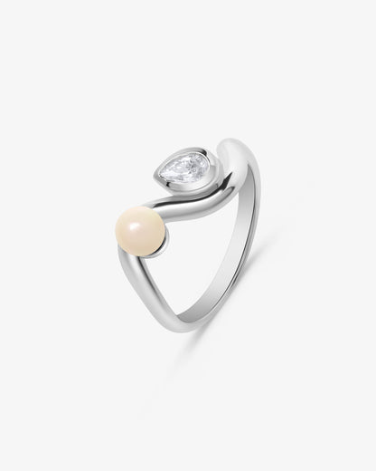 Anillo de plata en forma de S Nova