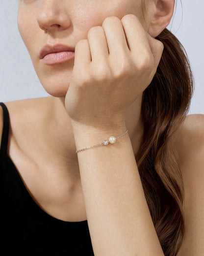 Pulsera extensible Lysé plateada
