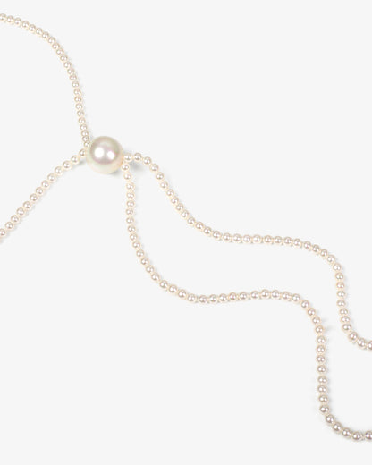 Collar corbatero de perlas Lune
