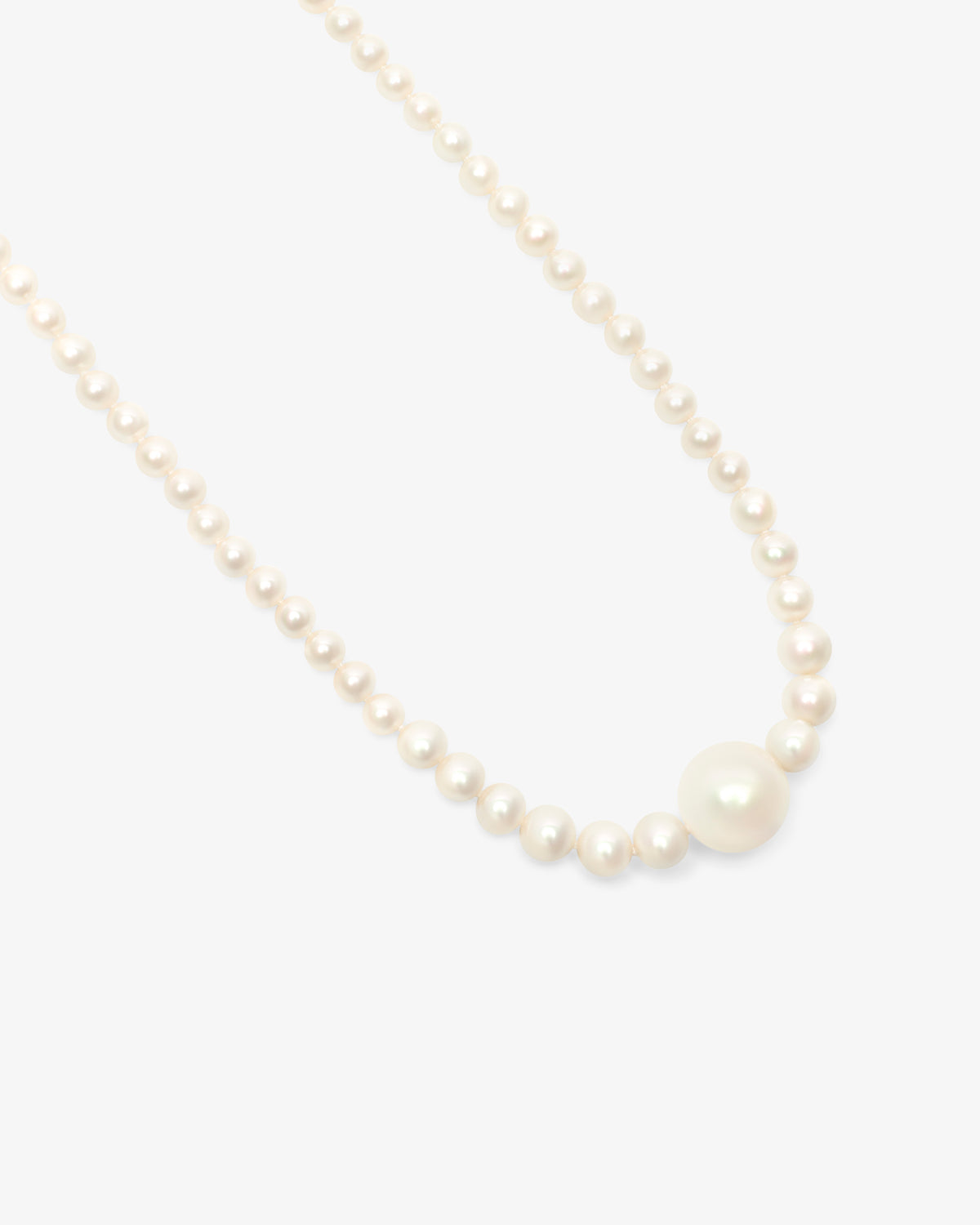 Collar de plata de 45cm con perlas en degradé Lune