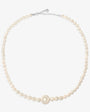 Collar de plata de 45cm con perlas en degradé Lune