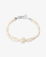 Armband mit zwei Reihen aus Perlen Lune