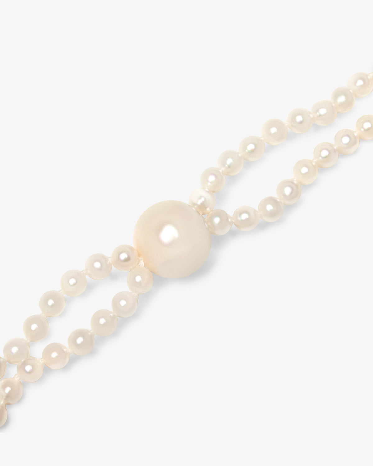 Armband mit zwei Reihen aus Perlen Lune