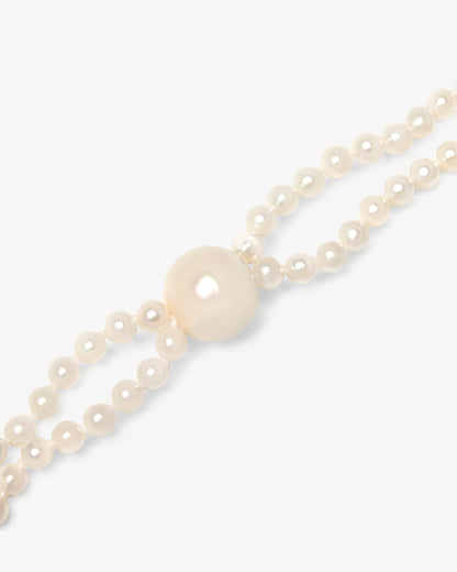 Armband mit zwei Reihen aus Perlen Lune