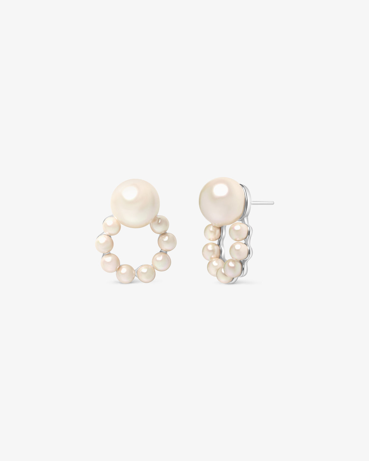 Pearl hoop earrings Lune
