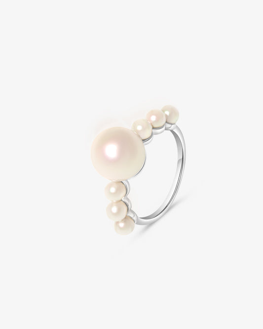 Anillo de perlas en cascada Lune