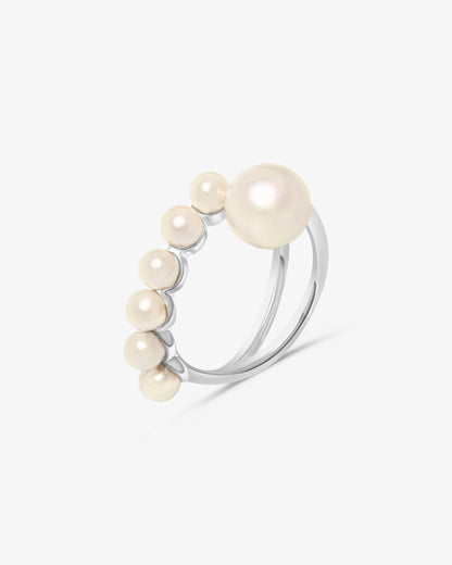 Anillo doble de perlas Lune