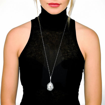 Collar Plata Rodiada Blanco Aina