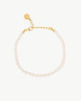 4 mm goldenes Perlenarmband Ballet