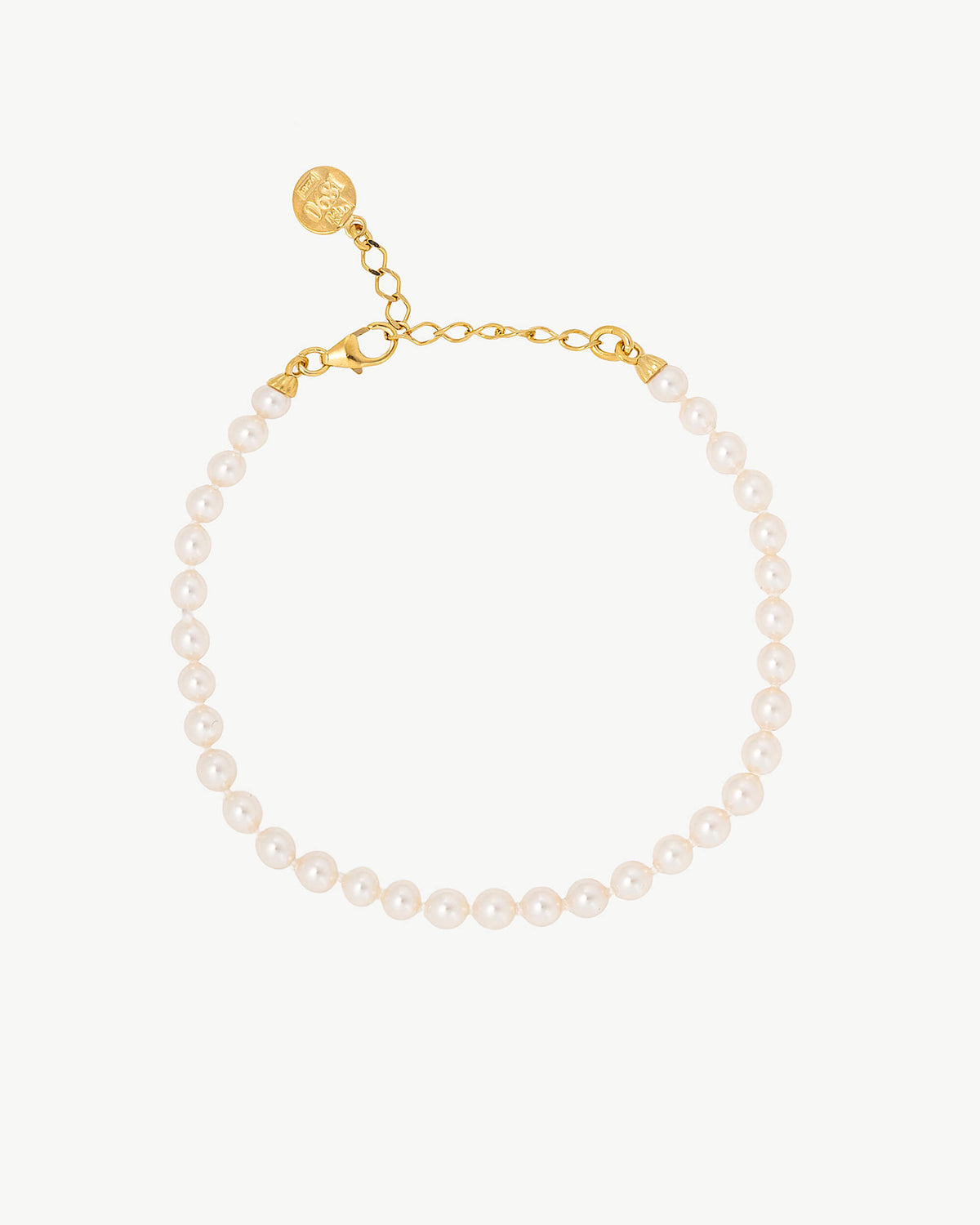 4 mm goldenes Perlenarmband Ballet
