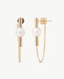 8 mm goldene Perlenohrringe Lagom