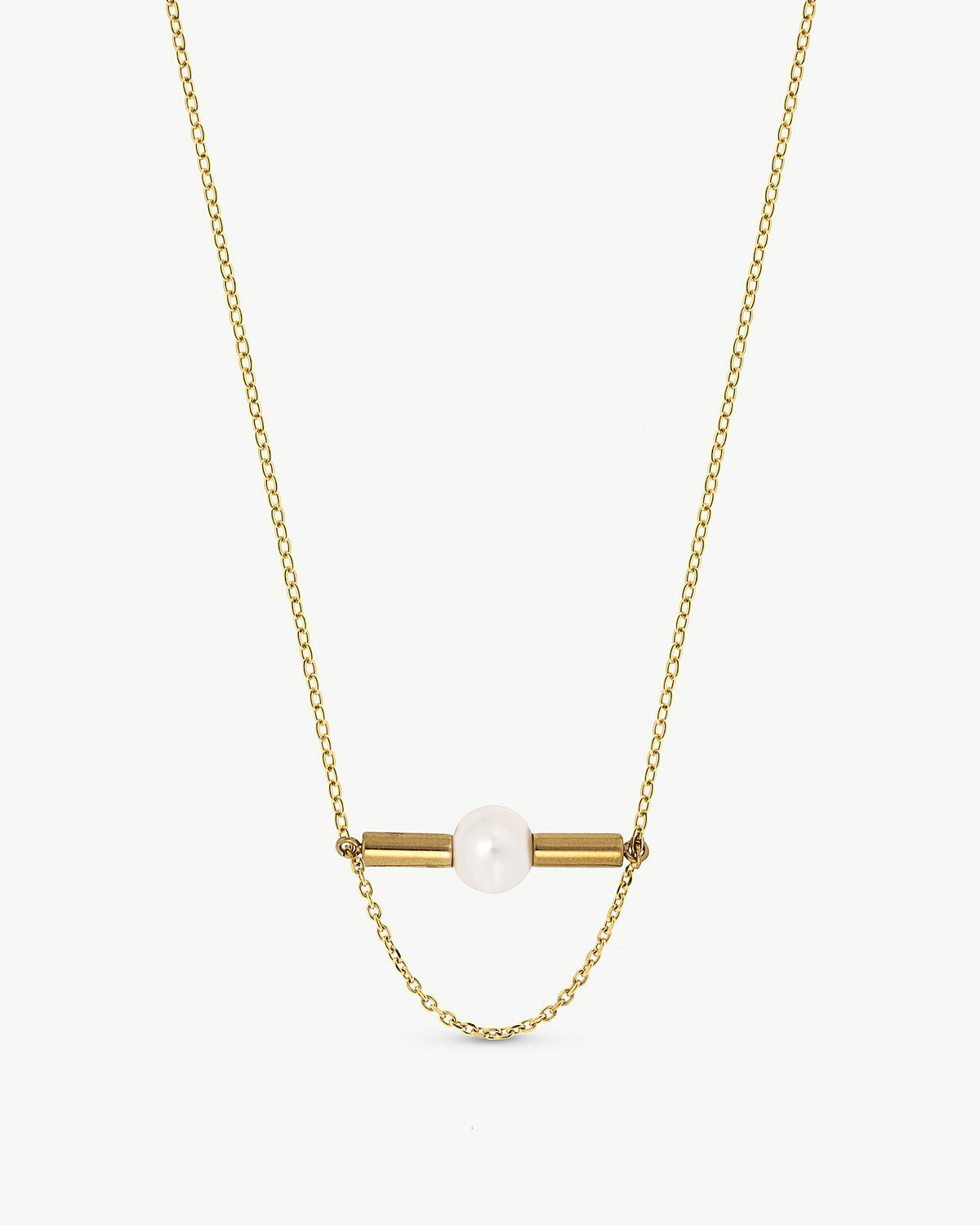 8 mm goldene Perlenkette Lagom