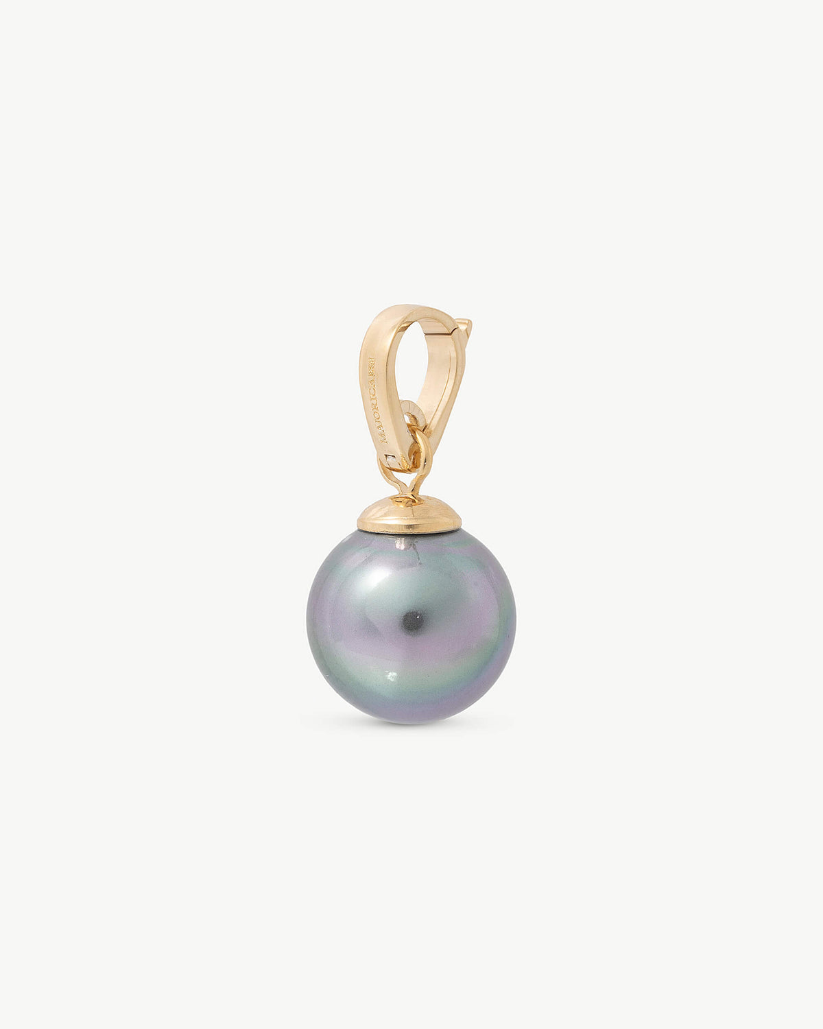 Grauer Perlenanhänger Charm&Glow