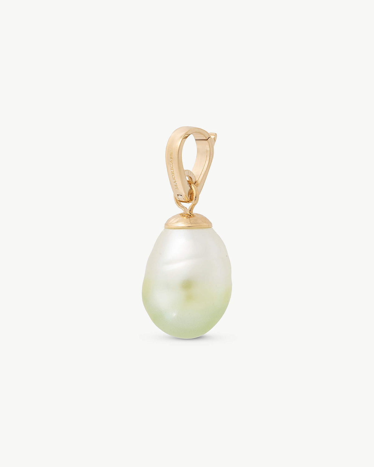 Zweifarbiger grüner Perlenanhänger Charm&Glow
