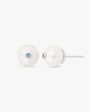 Pendientes Perla 8mm y Circonita Azul Color Pop