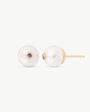 Pendientes Perla 8mm y Circonita Morado Color Pop