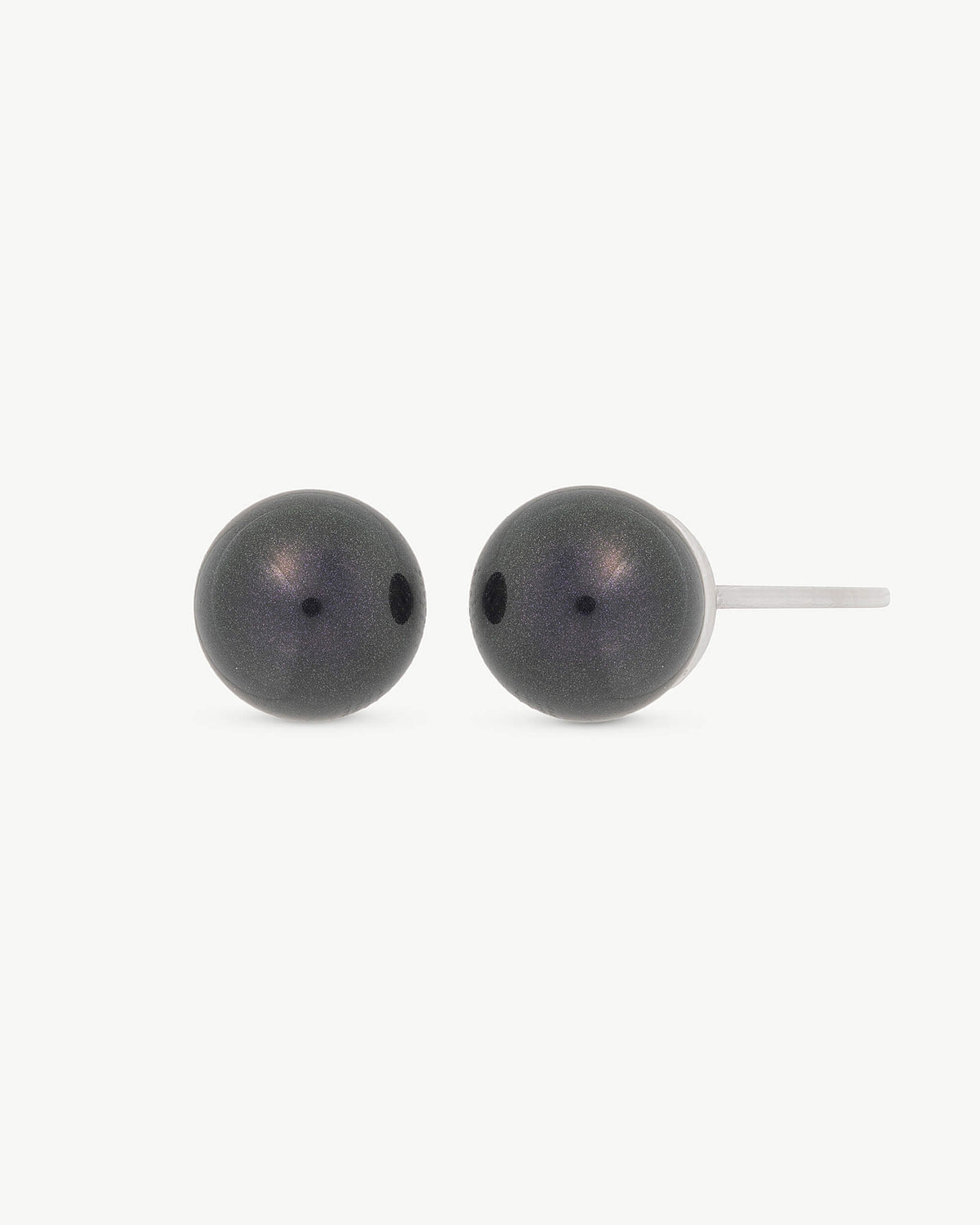 8mm schwarze Perlenohrringe Lyra