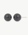 10 mm schwarze Perlenohrringe Lyra