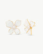 Pearl Earrings 5mm White Flowers