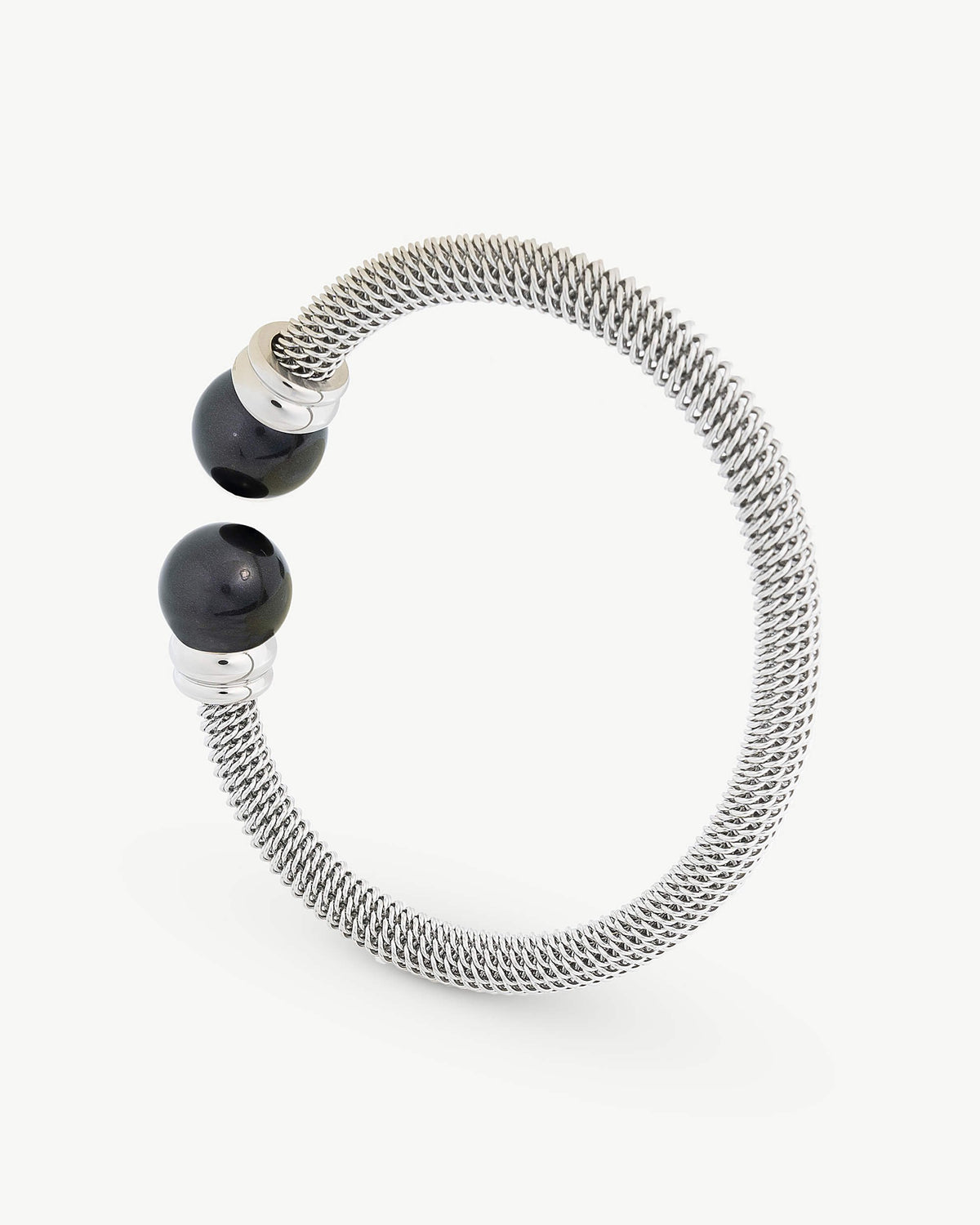 Armband mit zwei schwarzen Perlen Tender