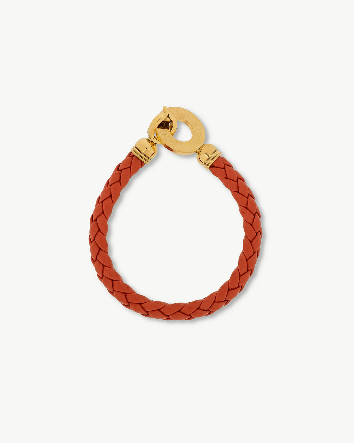 Orangefarbenes Armband Braid