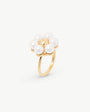 Pearl Ring Flower White Golden Kate