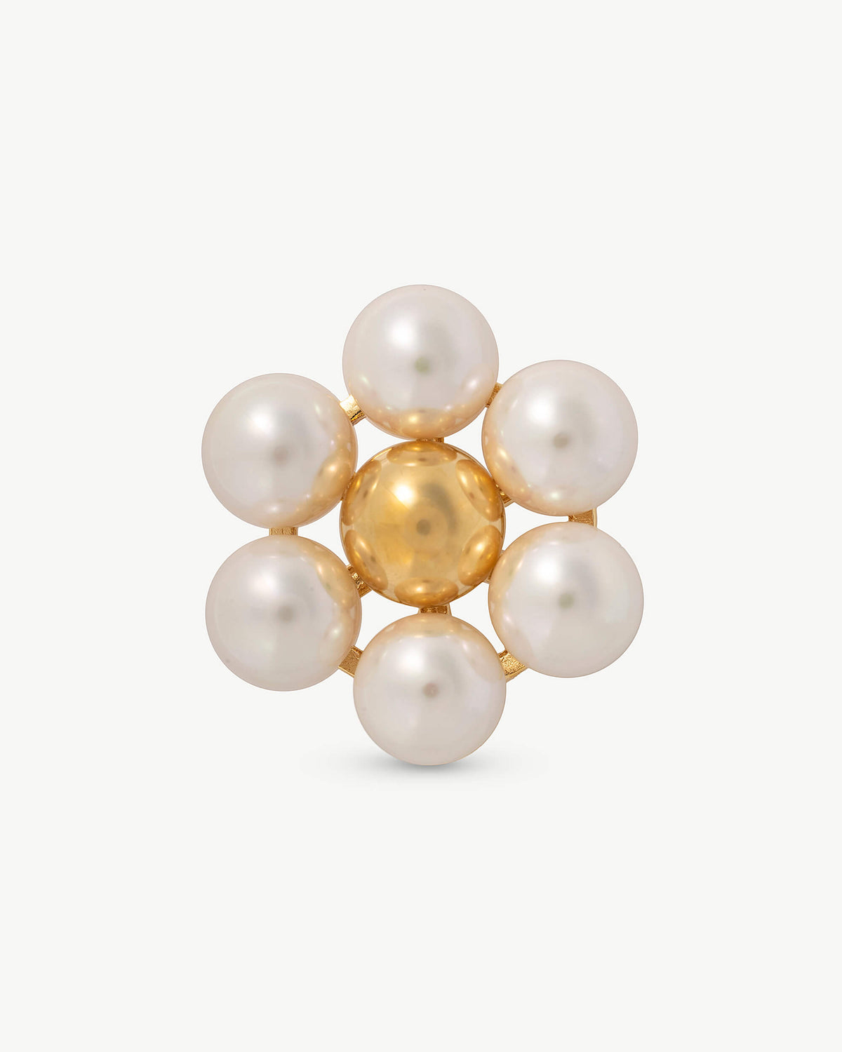 Pearl Brooch Flower White Kate