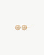 4 mm Champagner-Perlen-Goldohrringe Lyra
