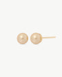 6 mm Champagner-Perlen-Goldohrringe Lyra