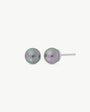 6mm graue Perlenohrringe Lyra