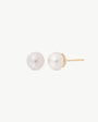 6mm Goldene Perlenohrringe Lyra