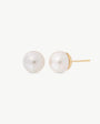 7mm goldene Perlenohrringe Lyra