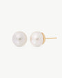 8mm goldene Perlenohrringe Lyra