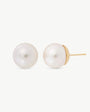 10mm Goldene Perlenohrringe Lyra