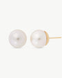12mm Goldene Perlenohrringe Lyra