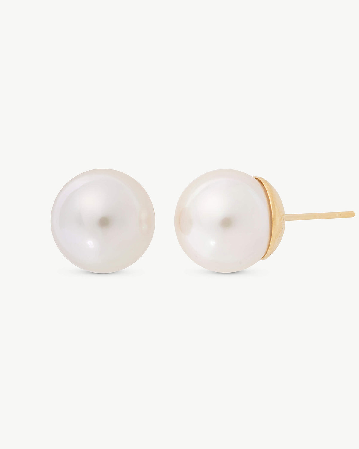 12mm Goldene Perlenohrringe Lyra