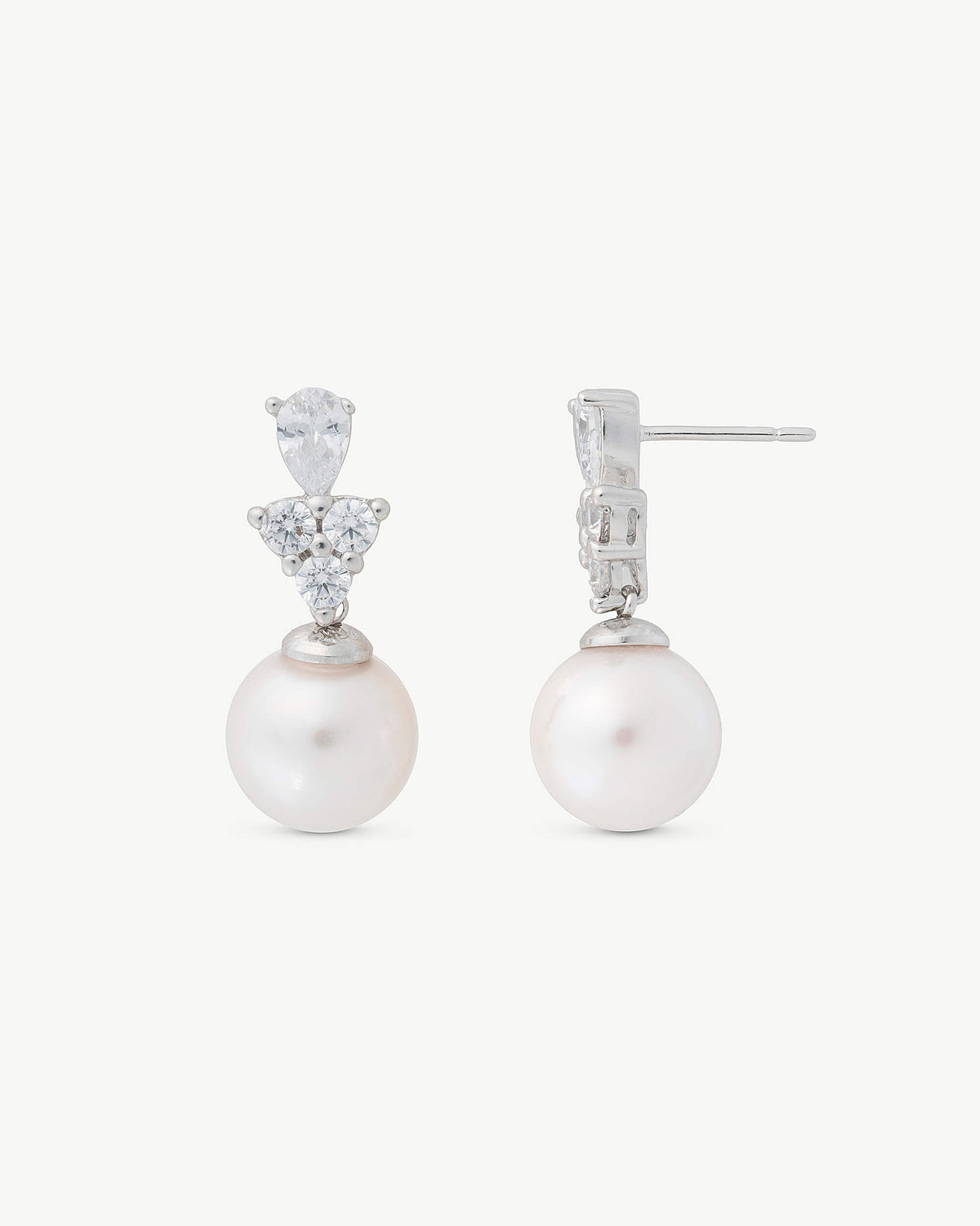 Pendientes Perla 10mm y Circonitas Venus