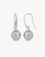 Pendientes Cortos Perla Gris 10mm Nuada