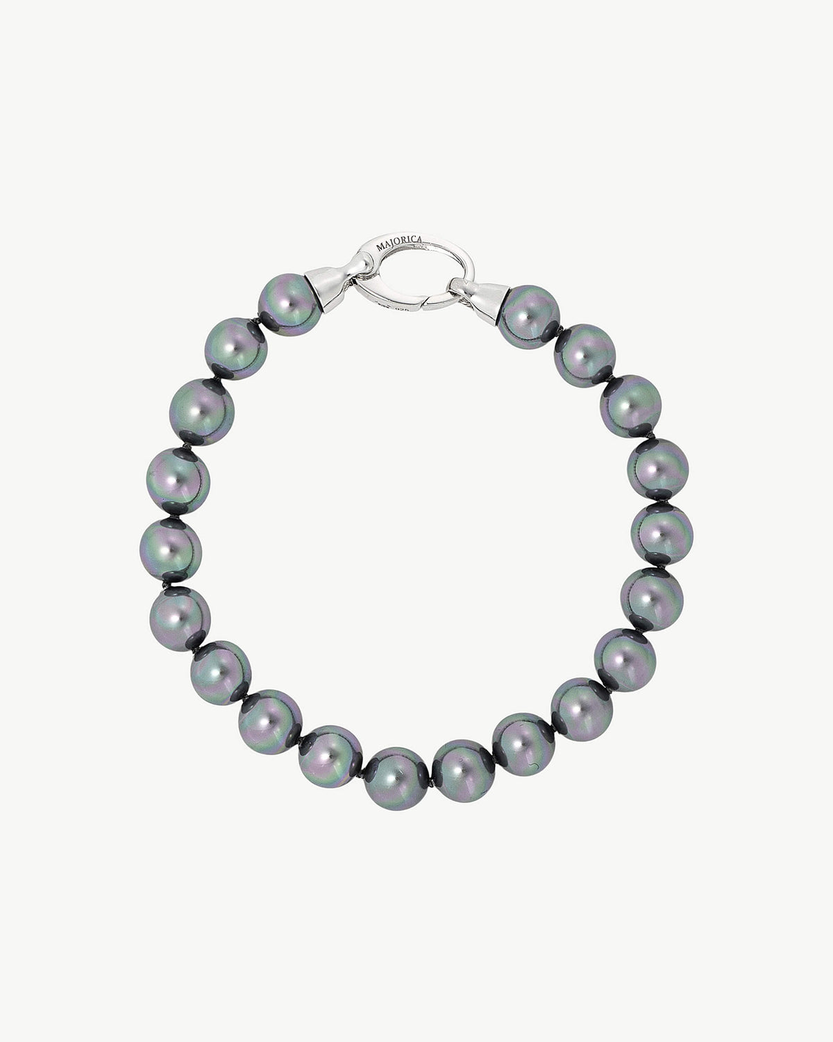 Pulsera Perlas 8mm Gris Lyra
