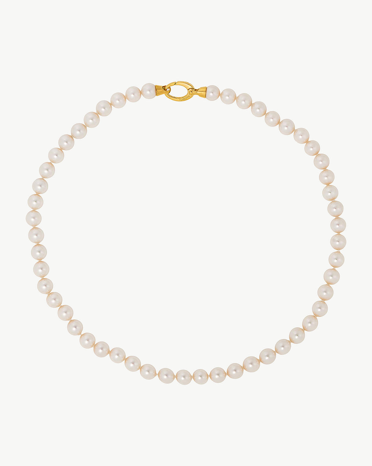 8 mm goldene Perlenkette Lyra