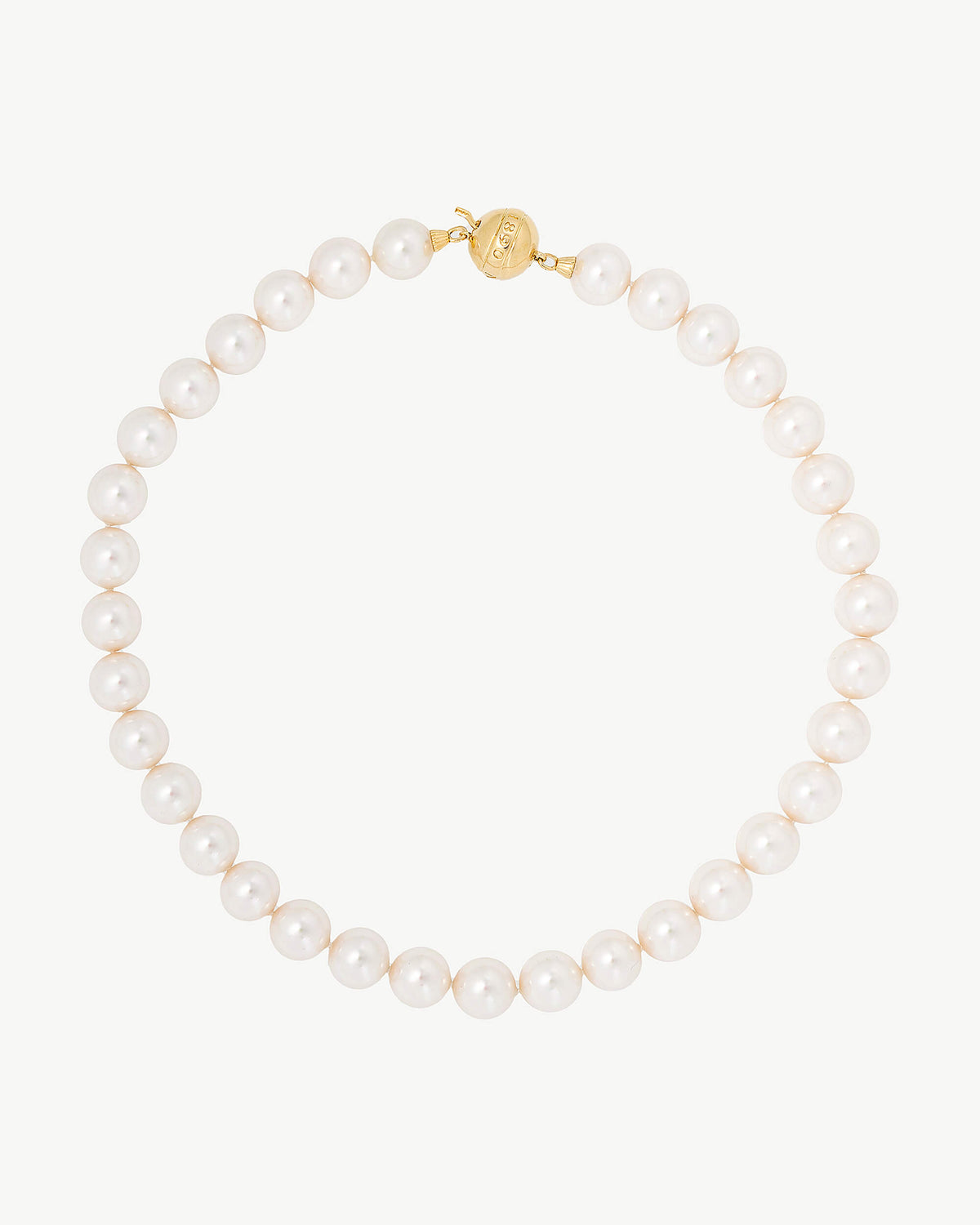 Pearl Necklace - 45cm 12mm Golden Lyra