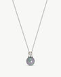 Collar Perla 12mm Gris y 3 Circonitas Selene