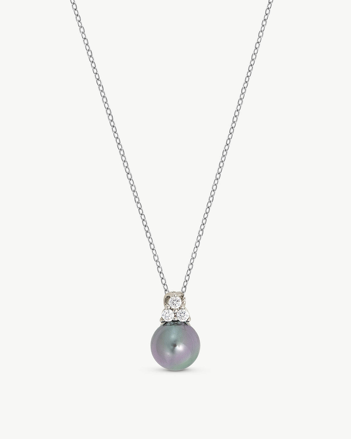 Graue Perlenkette Selene